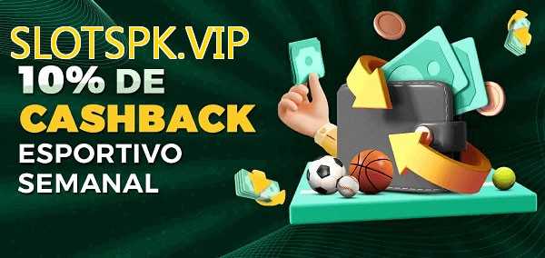 10% de bônus de cashback na SLOTSPK.VIP